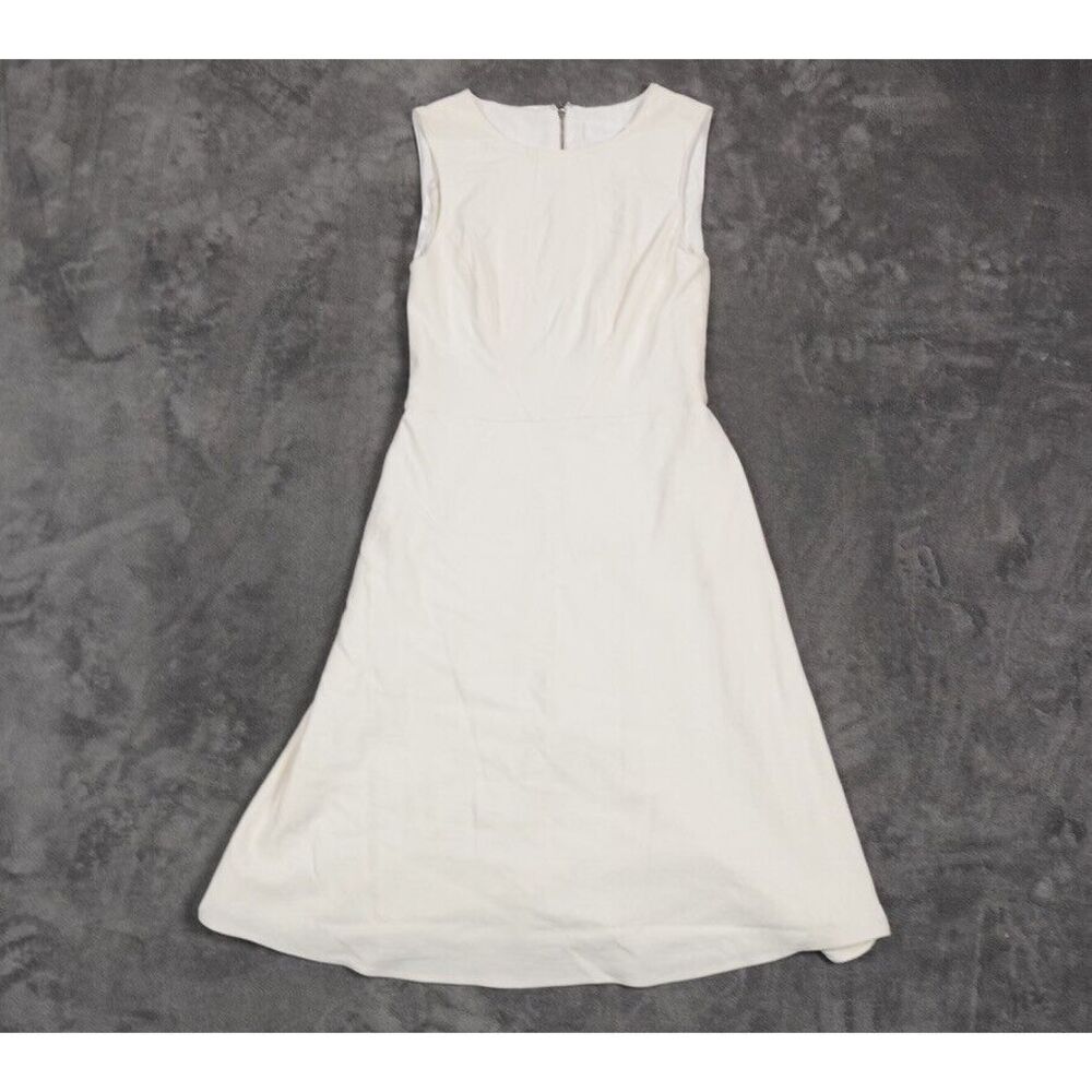 MIKAEL AGHAL Dress Size 2 Off White Sleeveless Cocktail Party Stretch READ Lined